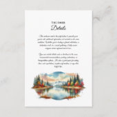 Rustieke herfst Lakeside Forest Wedding Informatiekaartje (Voorkant)