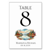 Rustieke herfst Lakeside Forest Wedding Kaart (Voorkant)