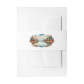 Rustieke herfst Lakeside Forest Wedding Uitnodigingen Wikkel (Voorkant Voorbeeld)