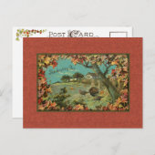 Rustieke  herfst landscène briefkaart (Voorkant / Achterkant)