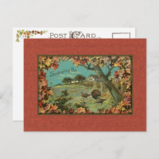 Rustieke  herfst landscène briefkaart (Voorkant / Achterkant)