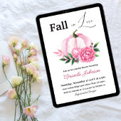 Rustieke Herfst Liefde Blush Roze Pompoen Vrijgeze Kaart