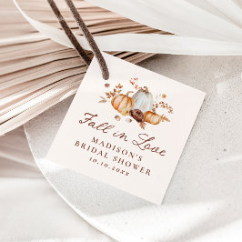 Rustieke Herfst Liefdesblijde Pompoen Bloemrijke B Bedankjes Labels