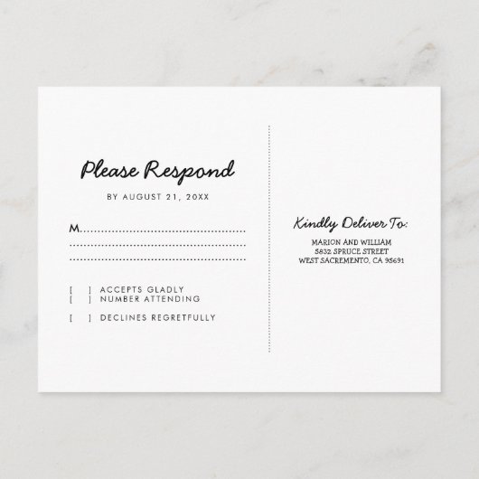 Rustieke Herfst Lights Herfstbladeren Bruiloft RSV Uitnodiging Briefkaart (Achterkant)