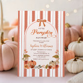 Rustieke Herfst Little Pumpkin Girl Baby shower Kaart