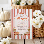 Rustieke Herfst Little Pumpkin Girl Baby shower Kaart