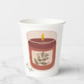 Rustieke herfst Magnolia kaars Papieren Bekers (Voorkant)