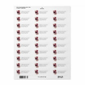 Rustieke Herfst Marsala Bloem Retouradres Etiket (Full Sheet)