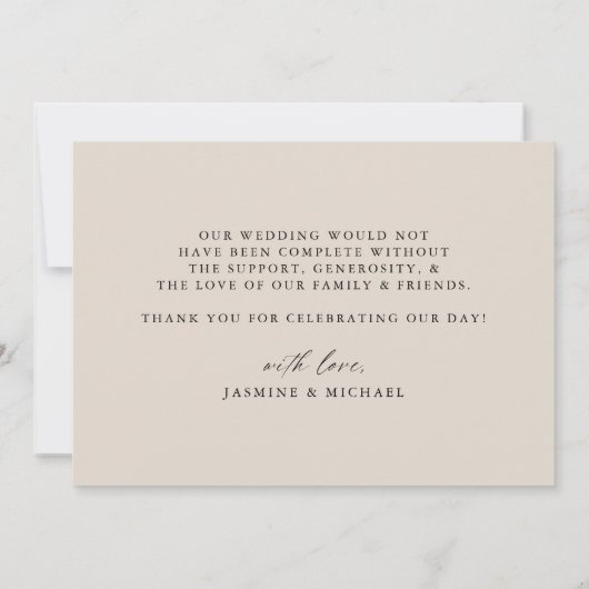 Rustieke herfst Marsala Bloemenbruiloft Bedankkaart (Achterkant)