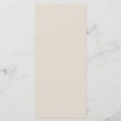 Rustieke herfst Marsala Bloemenbruiloft Menu (Achterkant)