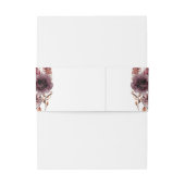 Rustieke herfst Marsala Bloemenbruiloft Uitnodigingen Wikkel (Achterkant Voorbeeld)