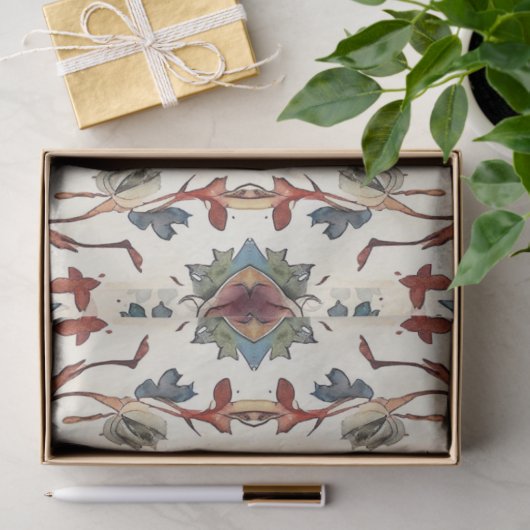 Rustieke Herfst met Blue Decoupage Tissuepapier (Geschenk)