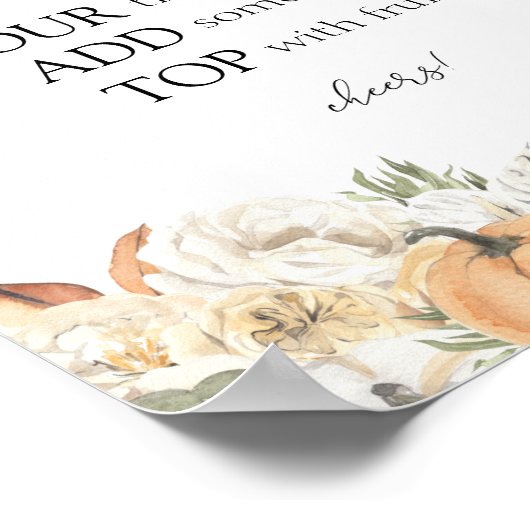 Rustieke herfst Mimosa Bar teken Poster (Hoek)