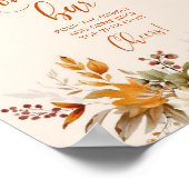 Rustieke herfst mom-osa bar poster (Hoek)