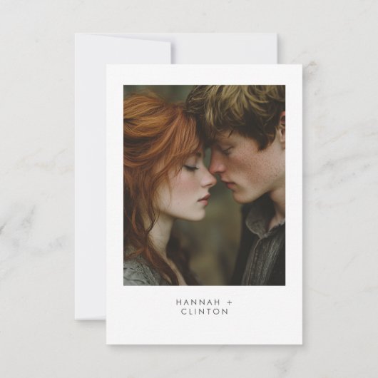 Rustieke Herfst Mountain Scene Waterverf Foto Save The Date (Achterkant)