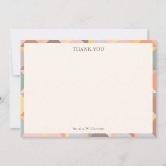 Rustieke herfst neutrale stijlvolle aangepaste bru bedankkaart (Voorkant)