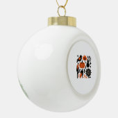Rustieke Herfst Oogst Folk Classic T-shirt Keramische Bal Ornament (Links)