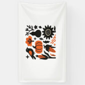 Rustieke Herfst Oogst Folk Classic T-shirt Spandoek (Verticaal)