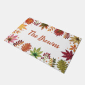 Rustieke herfst oogst herfst verlaat boerderij deurmat (Schuin)