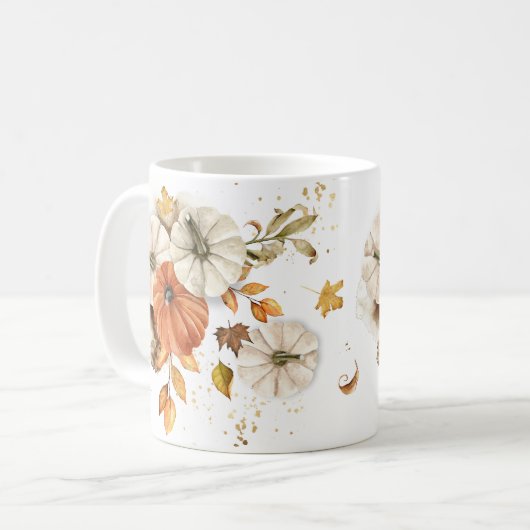 Rustieke Herfst Oogst Pompoen Koffie Mok (Voorkant links)