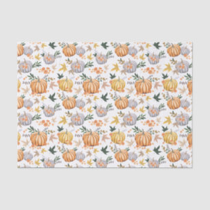 Rustieke Herfst Oogst Pompoen Patroon Thanksgiving Tissuepapier