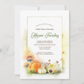 Rustieke Herfst Oogst Pumpkins Vrijgezellenfeest Kaart (Voorkant)