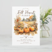 Rustieke Herfst Oogst Thanksgiving Kaart (Staand voorkant)