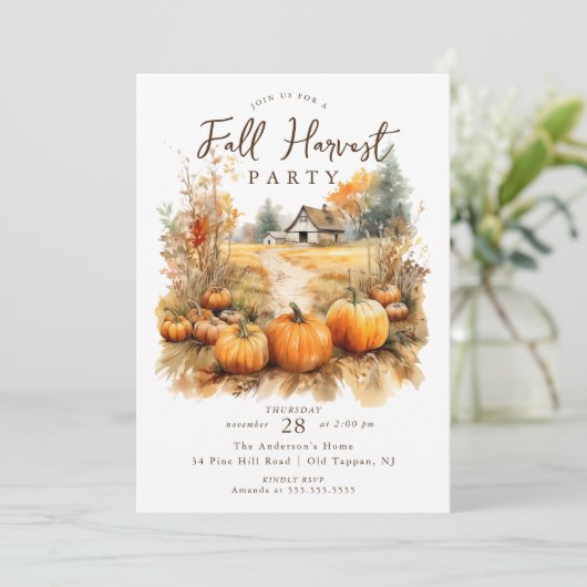 Rustieke Herfst Oogst Thanksgiving Kaart (Staand voorkant)