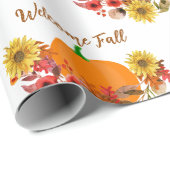 Rustieke herfst oogst / Welkom herfst ambacht Cadeaupapier (Rol Hoek)