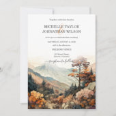 Rustieke Herfst Outdoor Mountain Bestemming Bruilo Kaart (Voorkant)