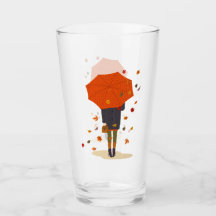 Rustieke herfst paraplu meisje