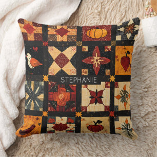 Rustieke herfst Patchwork Quilt patroon   boerderi Kussen