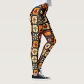 Rustieke herfst Patchwork Quilt patroon | boerderi Leggings (Rechts)