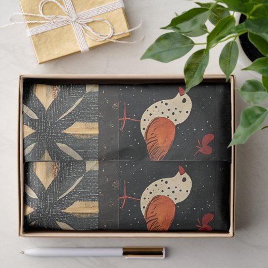 Rustieke herfst Patchwork Quilt patroon | boerderi Tissuepapier (Geschenk)