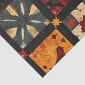 Rustieke herfst Patchwork Quilt patroon | boerderi Tissuepapier (Detail)