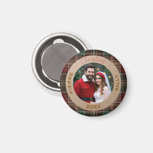Rustieke herfst plaid magneet (Voorkant / Achterkant)