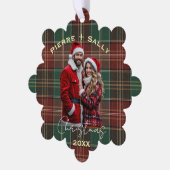 Rustieke herfst Plaid Ornament Kaart (Links)