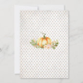 Rustieke Herfst Pompoen Baby shower Herfst Bloemen Kaart (Achterkant)