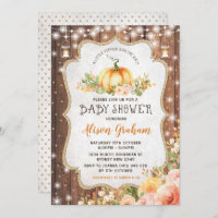 Rustieke Herfst Pompoen Baby shower Herfst Bloemen