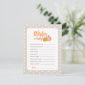 Rustieke Herfst Pompoen Baby shower Wens Kaart (Staand voorkant)