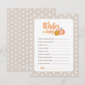 Rustieke Herfst Pompoen Baby shower Wens Kaart (Voorkant / Achterkant)