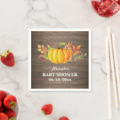 Rustieke herfst pompoen babyshower servet (Insitu)