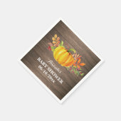 Rustieke herfst pompoen babyshower servet (Hoek)