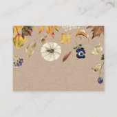 rustieke herfst pompoen bloem baby shower informatiekaartje (Achterkant)