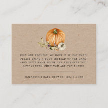 rustieke herfst pompoen bloem baby shower