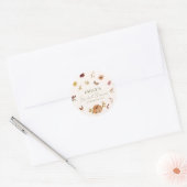 Rustieke herfst pompoen bloem bruidsdouche ronde sticker (Envelop)