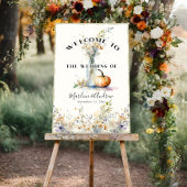 Rustieke Herfst Pompoen Bloemen Wildbloemen Bruilo Poster