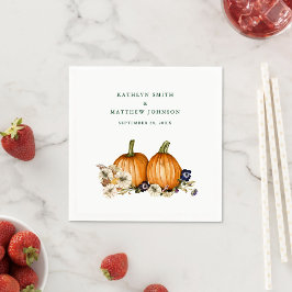 Rustieke Herfst pompoen botanische herfstbruiloft Servet