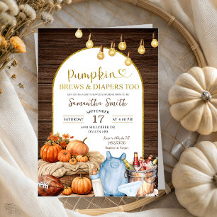 Rustieke Herfst Pompoen Brouwen & Luiers Baby show Kaart