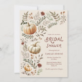 Rustieke Herfst Pompoen Bruids Douche Uitnodiging (Voorkant)